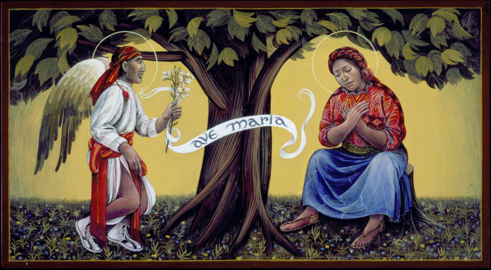 Guatemalan Annunciation Native American Art by Fr. John Giuliani