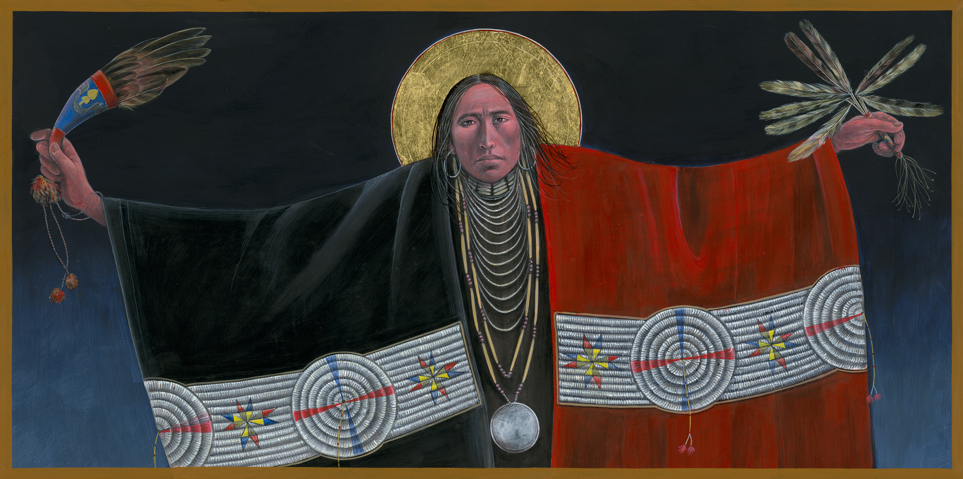 Lakota Annunciation Native American Art by Fr. John Giuliani