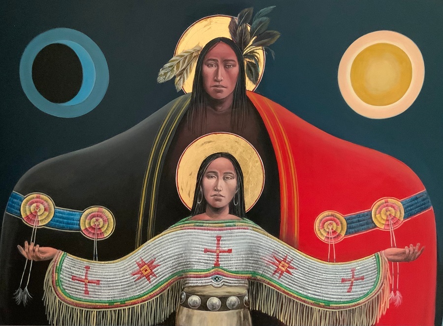 Lakota Annunciation III #17 Sacred Art by Fr. John B. Giuliani