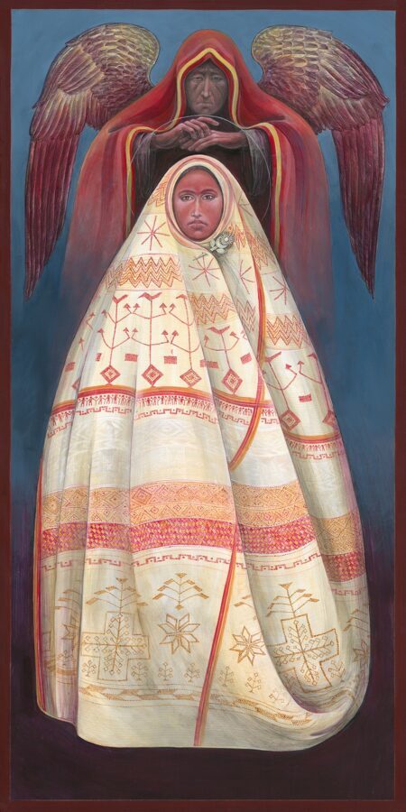 Miꞌkmaq Annunciation #13 Sacred Art by Fr. John B. Giuliani